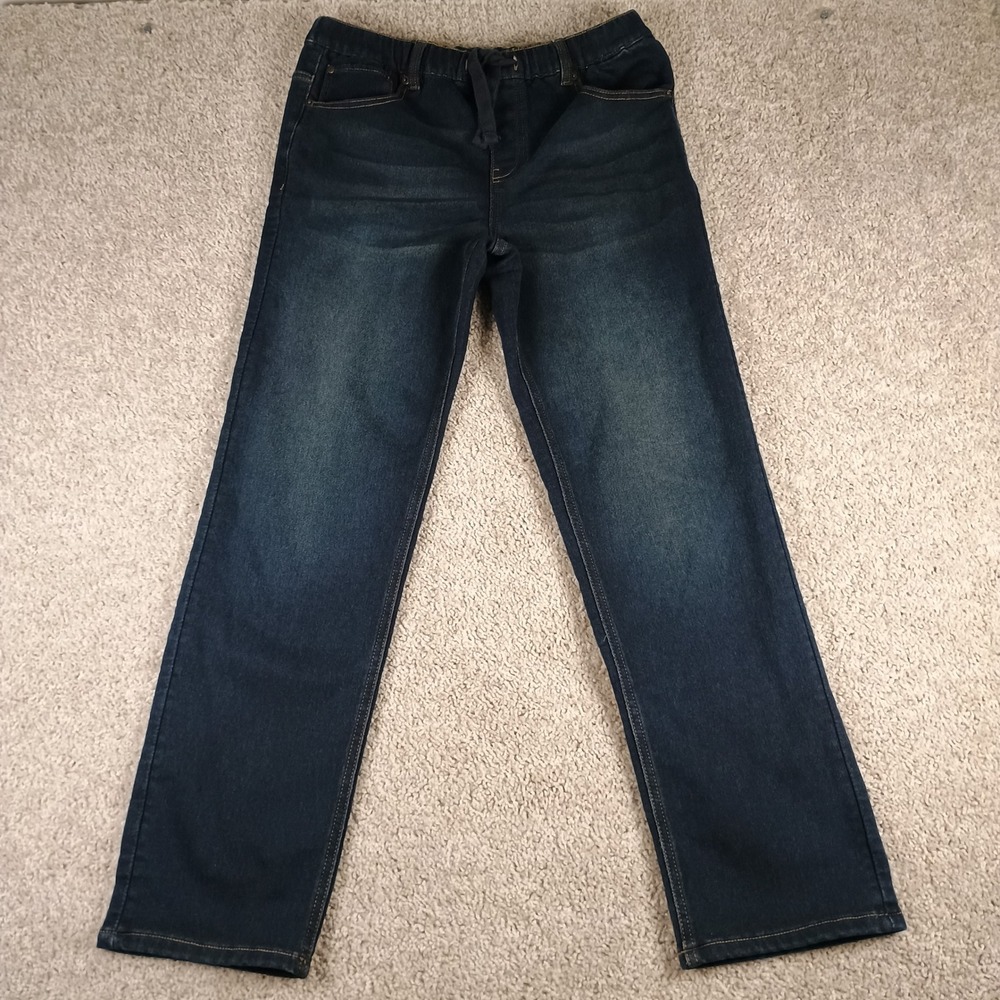 Lucky Brand Womens XL 18/20 Pull On Jeans Dark Wash Drawstring Straight Leg